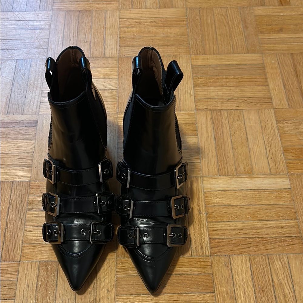 Laurence Dacade Stylish Black Buckle Ankle Boots